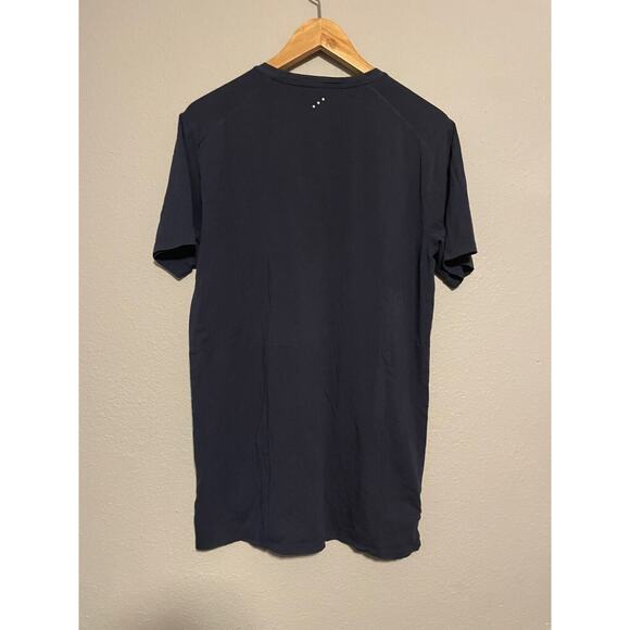 REC GEN Mens T Shirt Medium Navy Stretch Crew Neck Short Sleeve Casual Modern - Picture 4 of 7